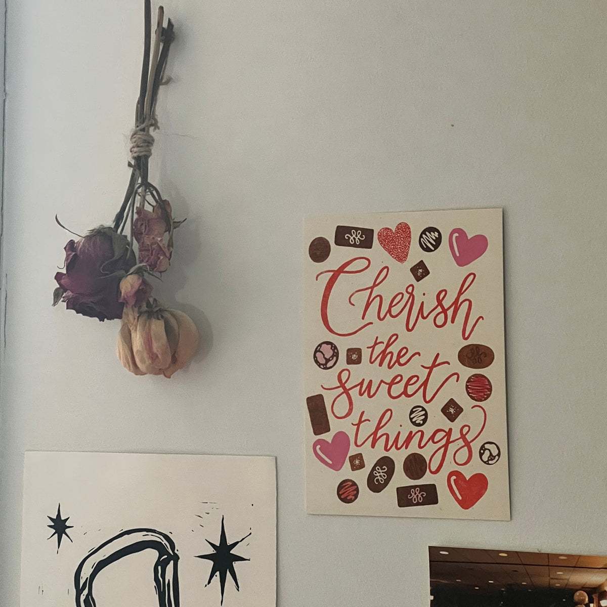 cherish the sweet things riso print