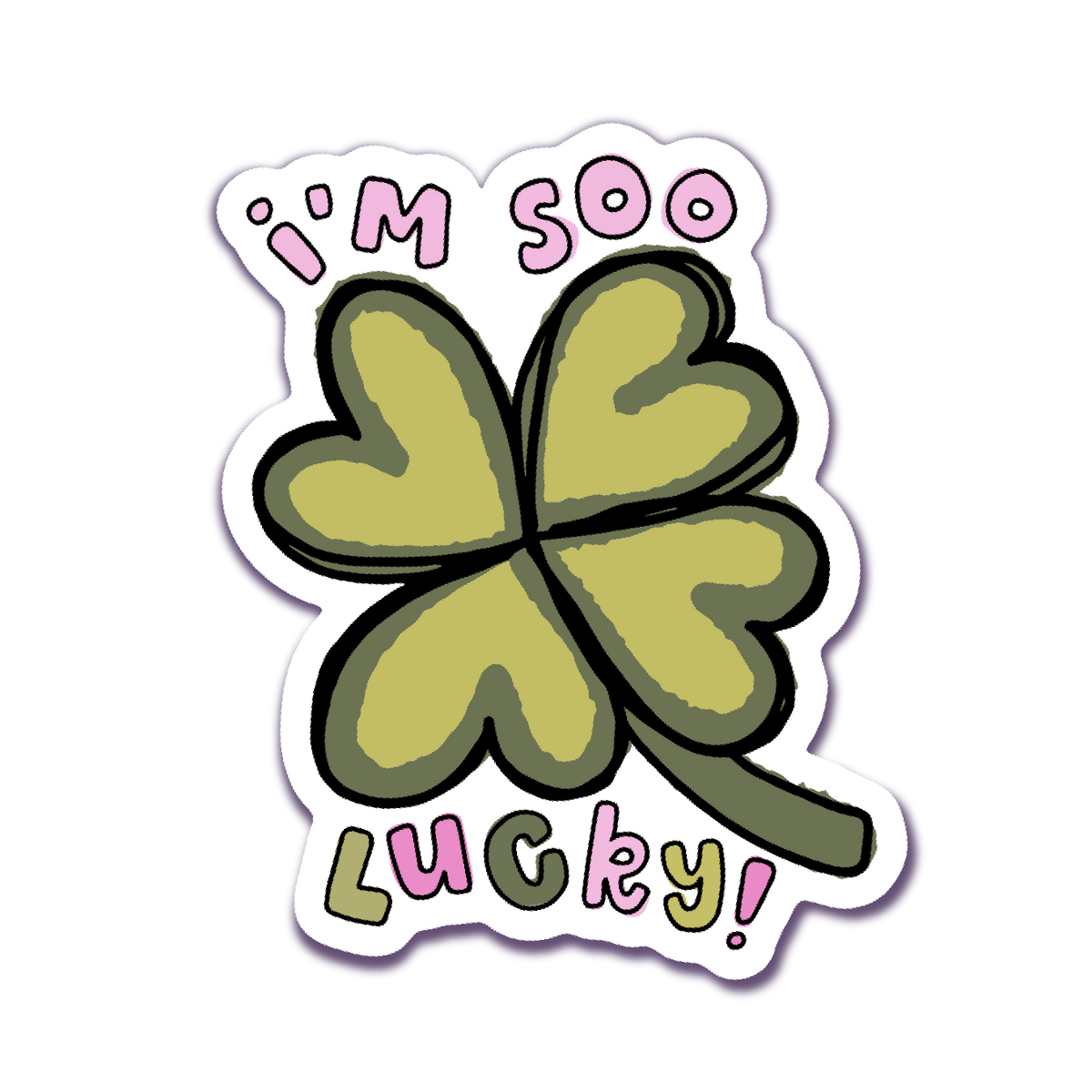 four leaf clover vinyl sticker