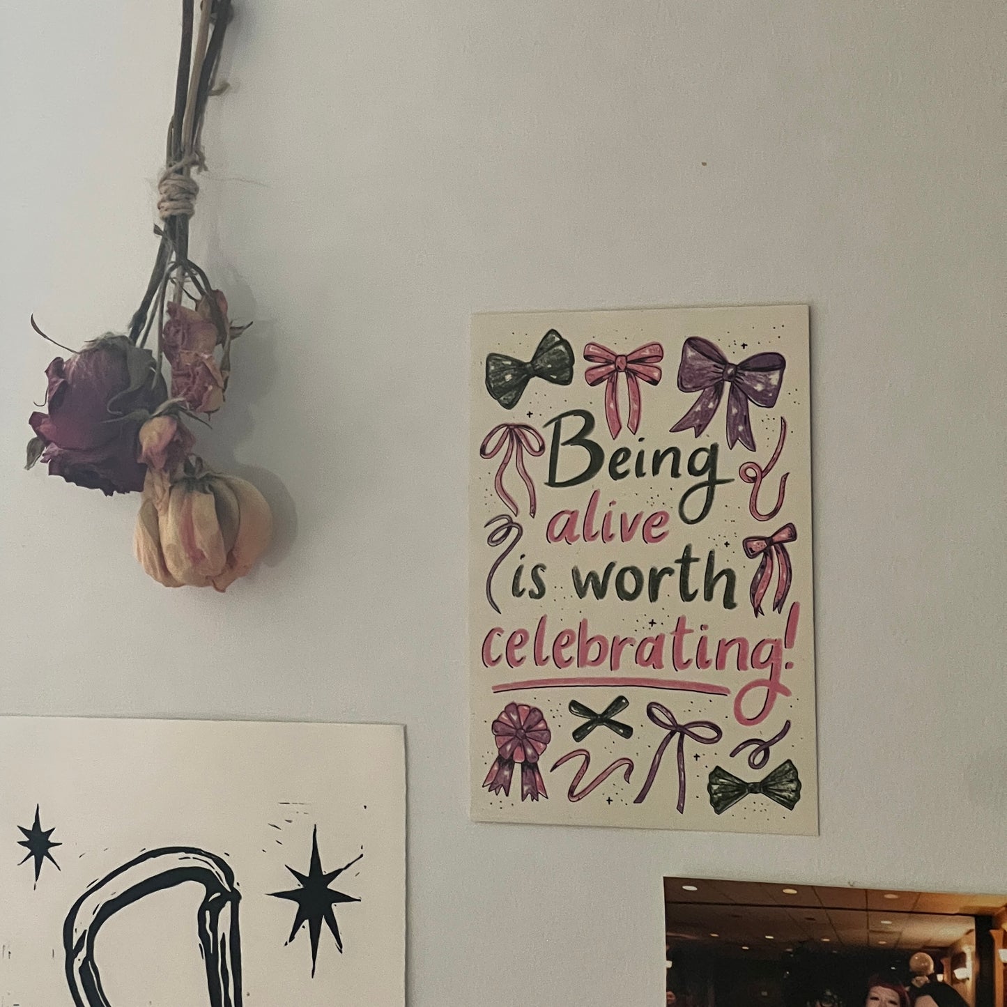 being alive is worth celebrating riso print