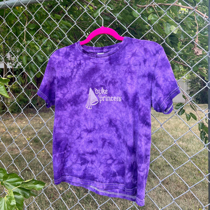 dyke princess shirt - purple tie dye