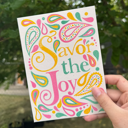 savor the joy riso print