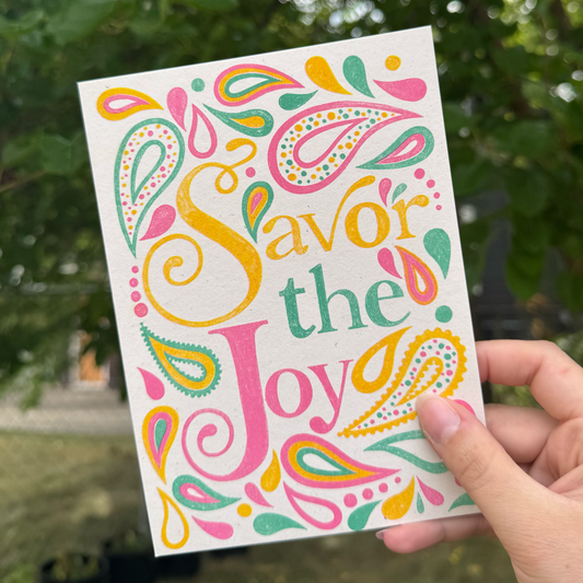 savor the joy riso print