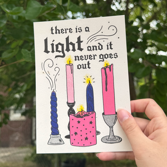 there is a light riso print