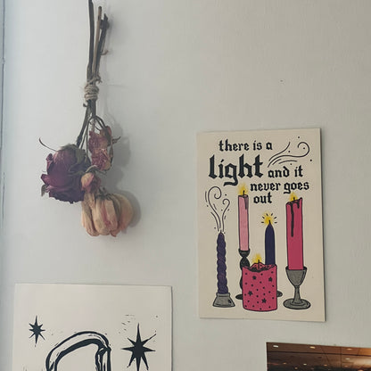 there is a light riso print