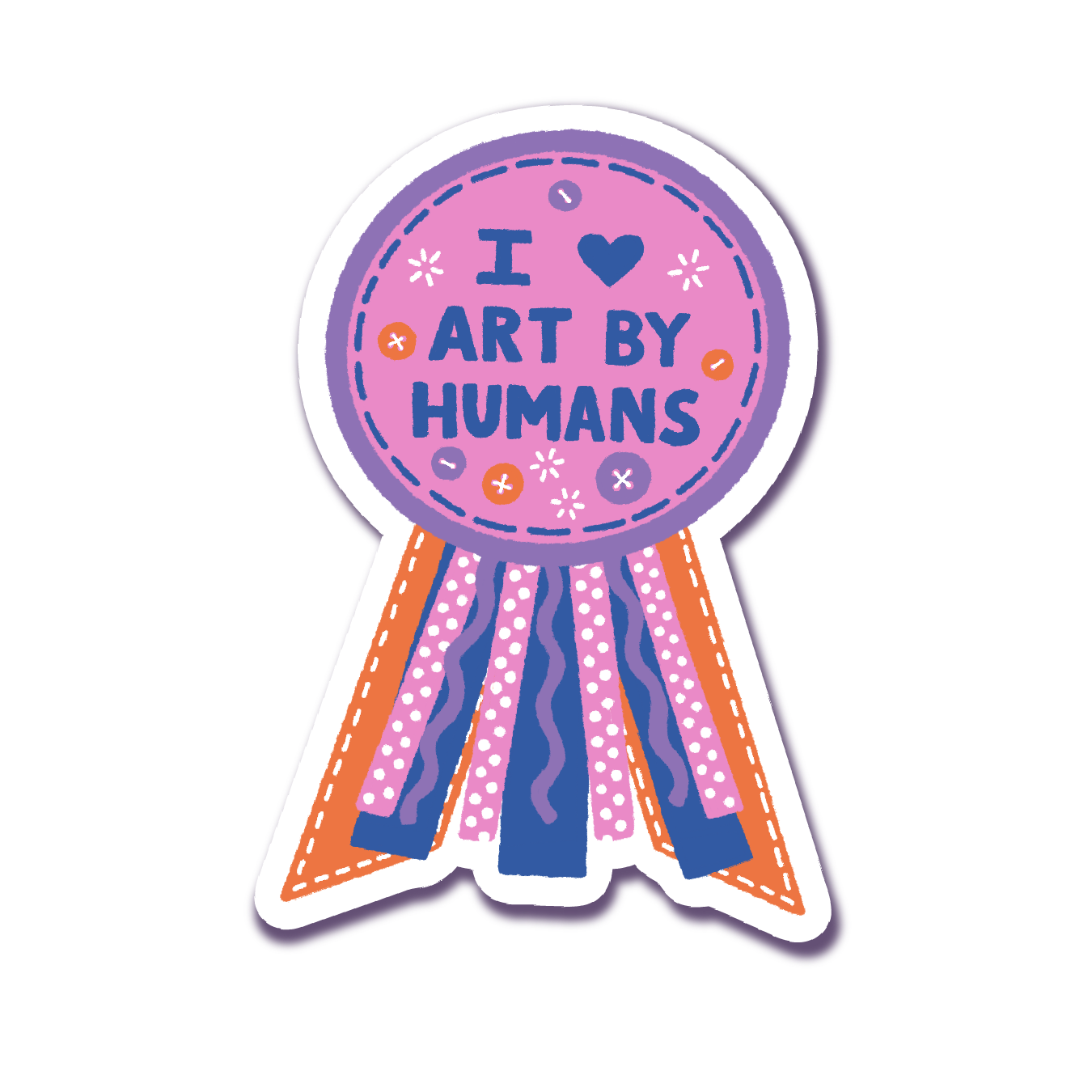 prize ribbon vinyl sticker